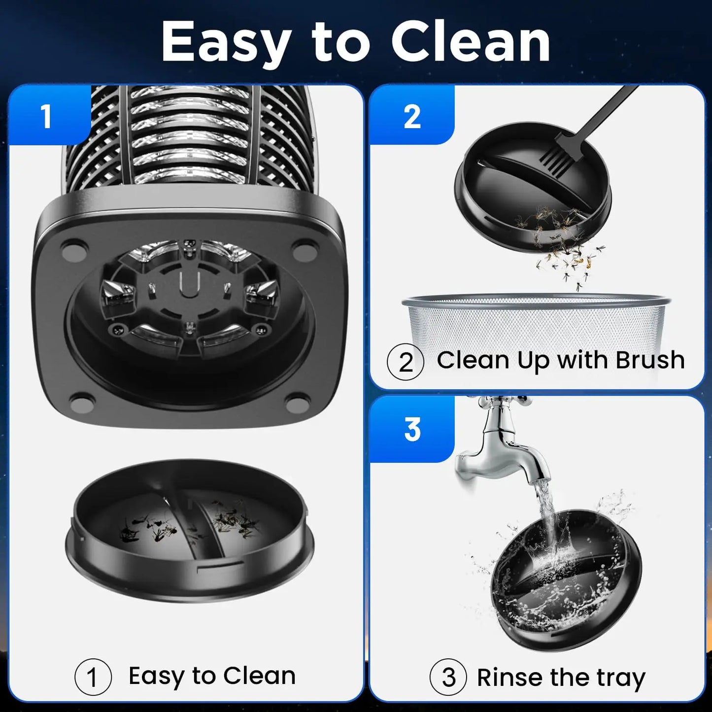 Solar Outdoor Bug Zapper Waterproof Mosquito Zapper Portable And Rechargeable
