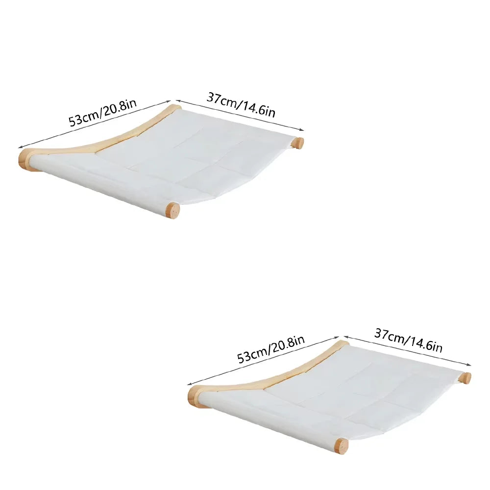 CWV Wall Mounted Cat Hammock Set With Climbing Shelves