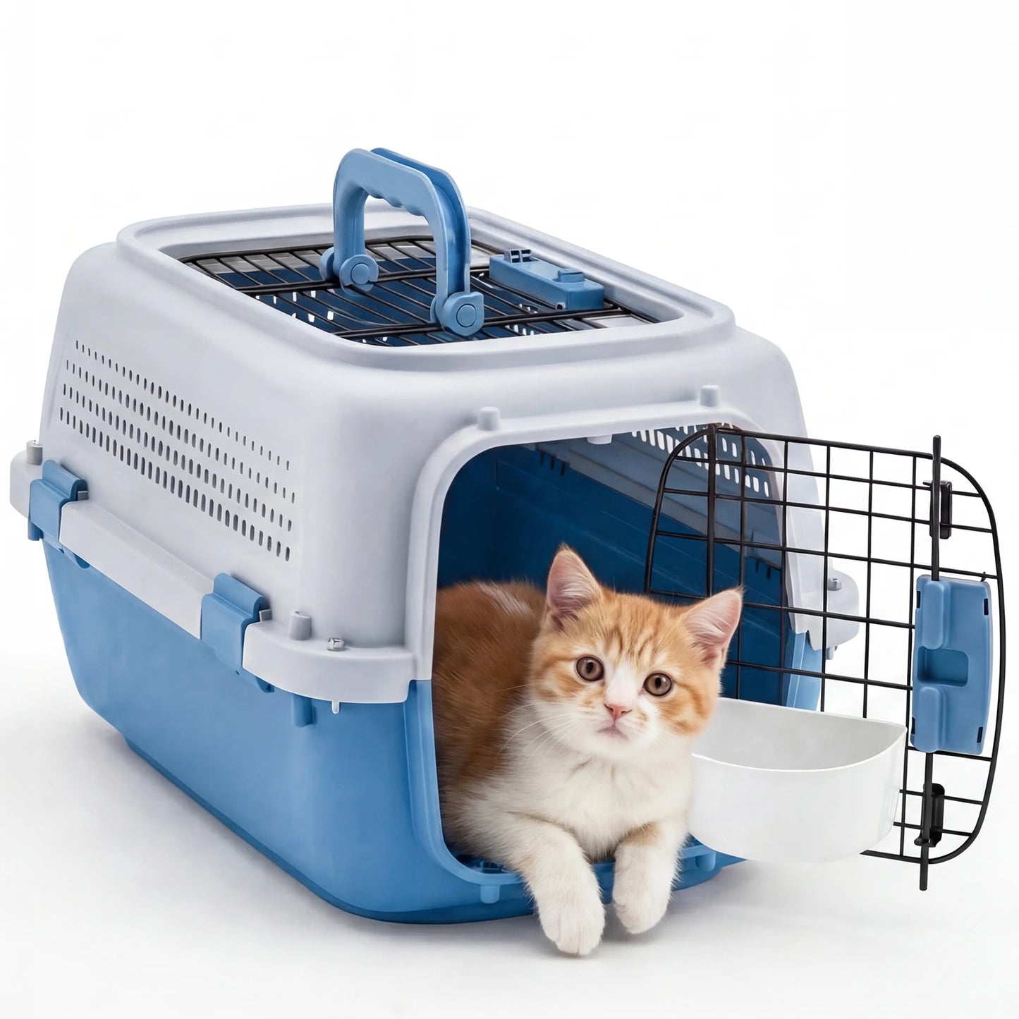JHK Pet Carrier For Small Dogs Cats Top Load WireDoor