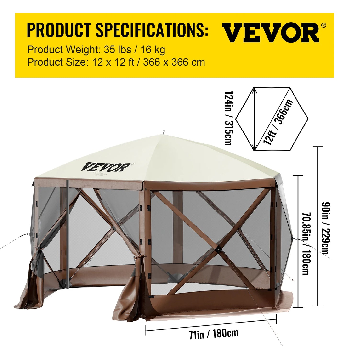 SucceBuy Pop Up Camping Gazebo Shelter For Outdoor Shade And Tents