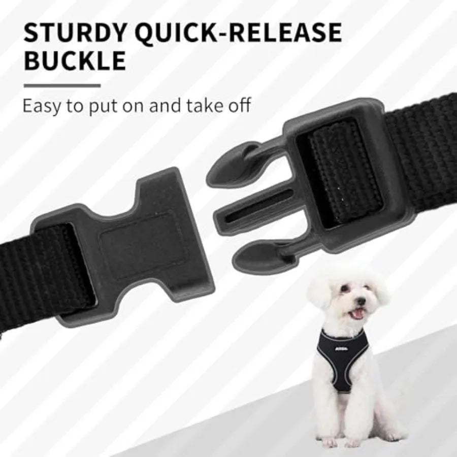 Breathable Dog Harness With Quick Release Buckle Reflective Strips