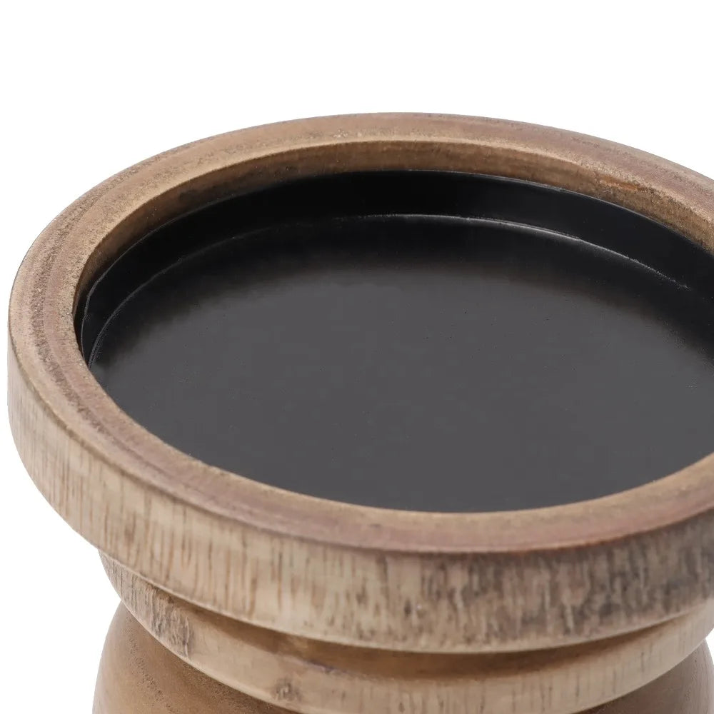 Decorative Wood Pillar Candle Holder Natural Rustic Home Decor Centerpiece for Wedding Party Table Decor