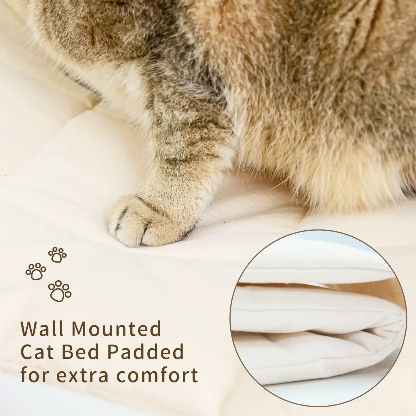 CWV Wall Mounted Cat Hammock Set With Climbing Shelves