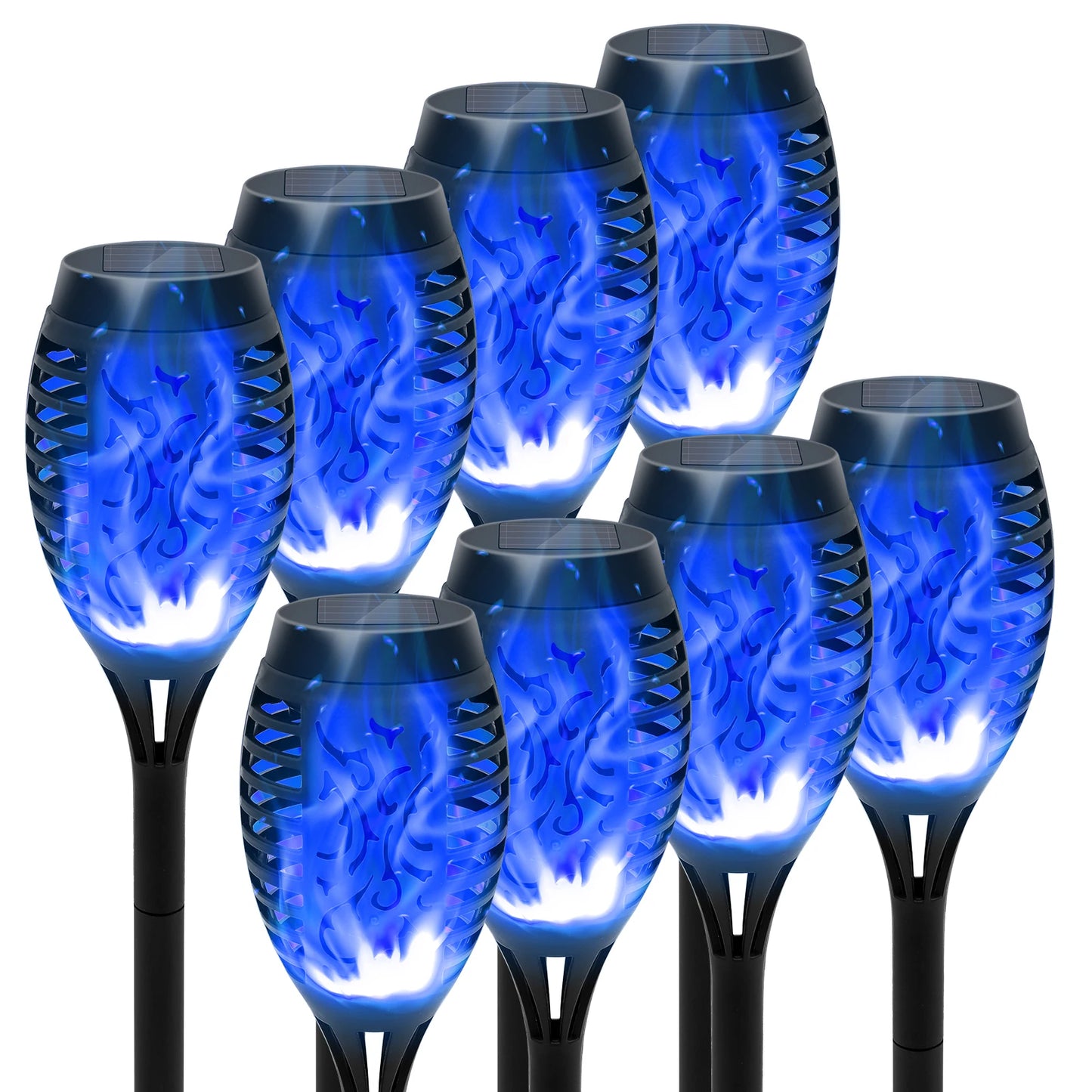 Solar Lights Outdoor Torch Flickering Flame Lawn Decor