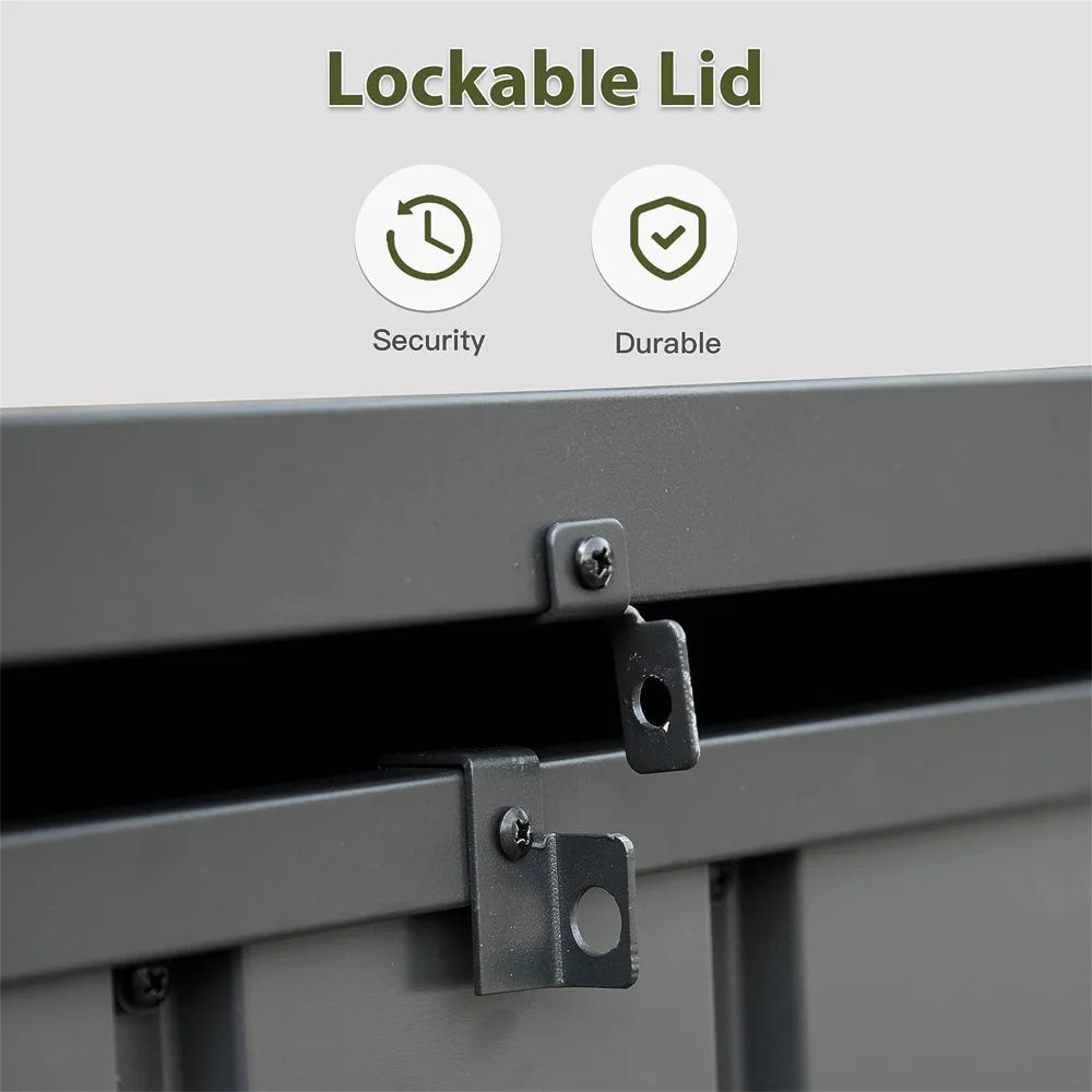Outdoor Waterproof Storage Deck Box Lockable For Garden Tools Cushions