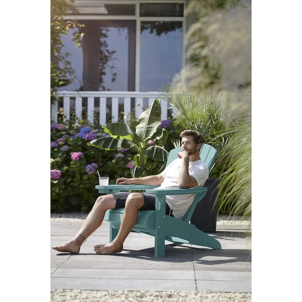Outdoor Resin Patio Chairs With Cup Holder For Beach Pool