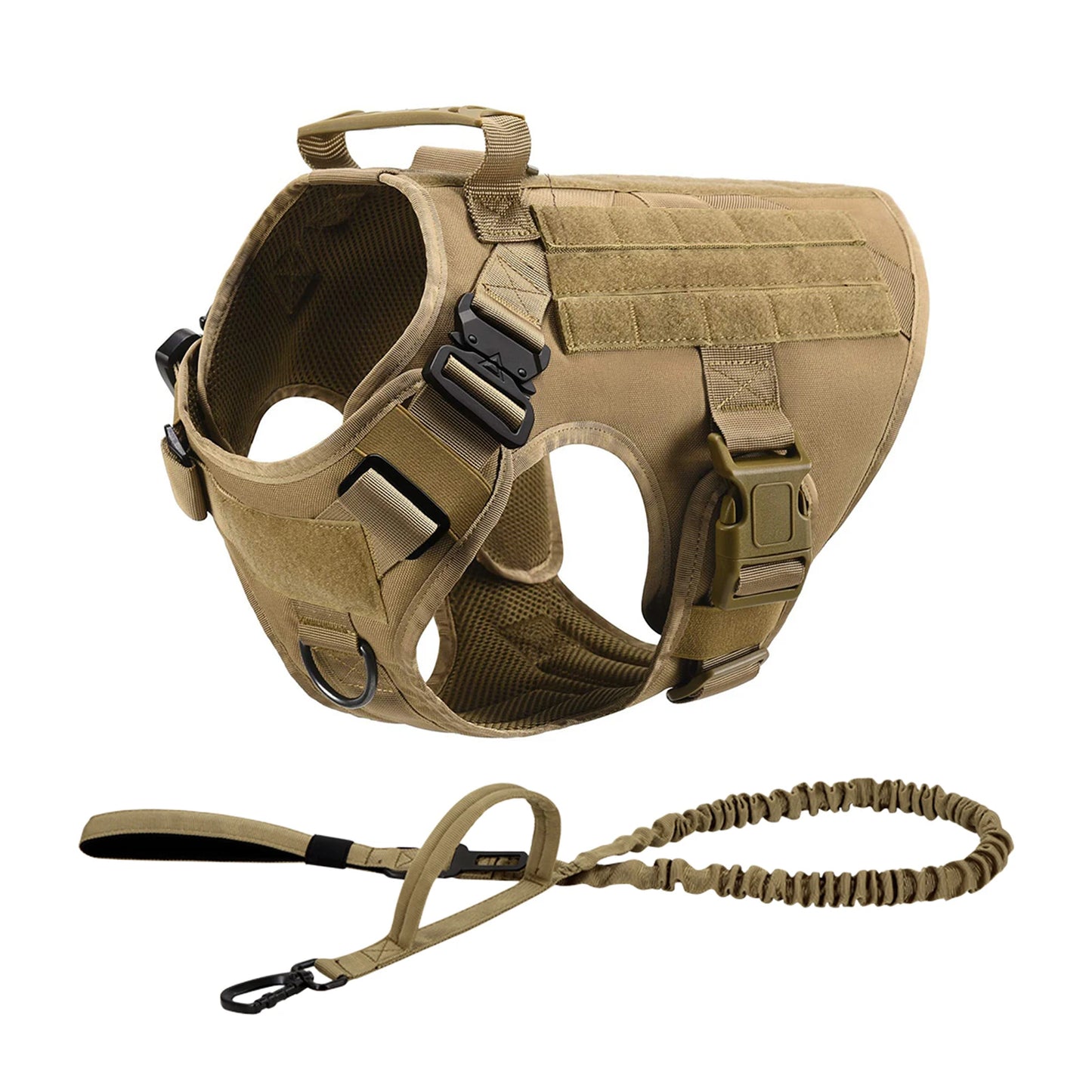 Tactical Dog Harness With Molle Pouches For Medium To Large German Shepherds