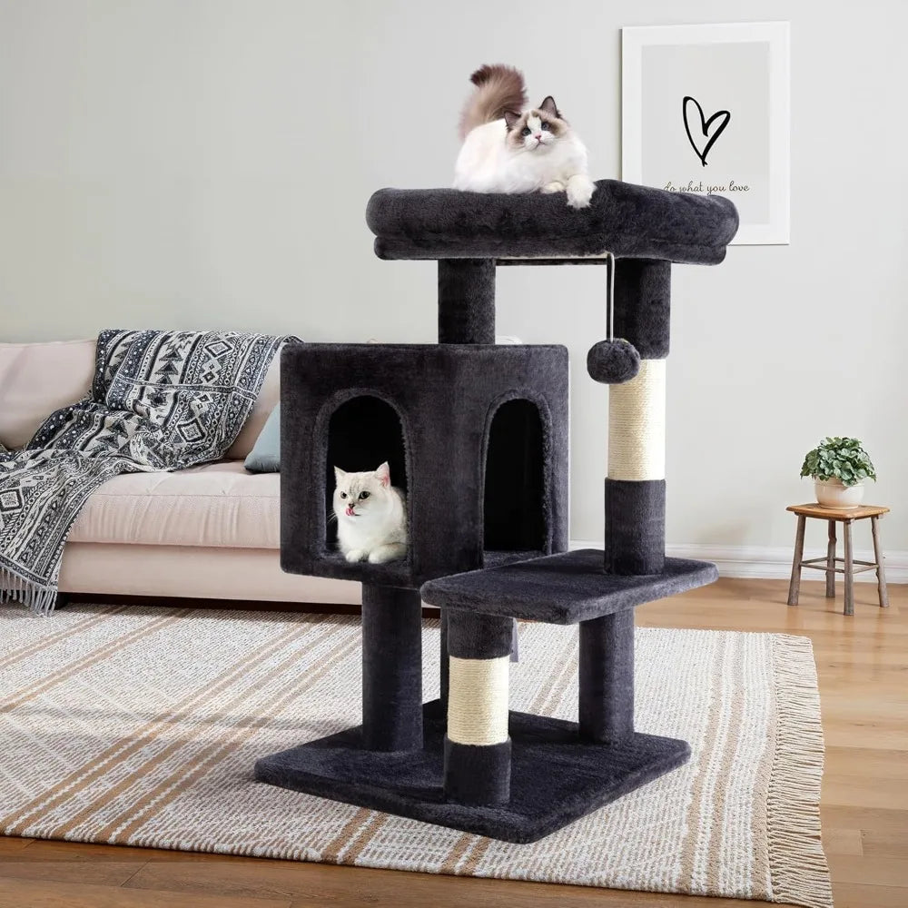 NBVCX Cat Tree Tower With Plush Perches, Condos, Sisal Scratching Posts