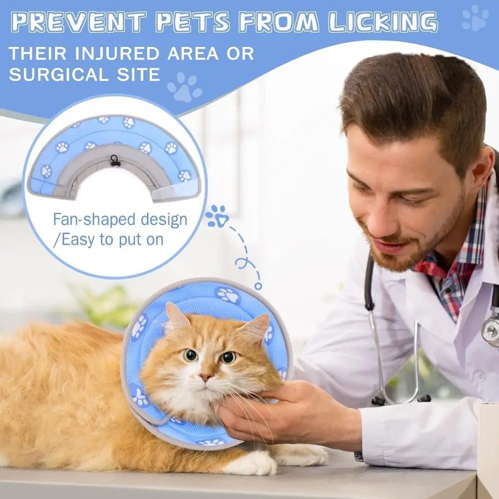 Cat Cone Collar Adjustable Elizabethan Protective Cone For Cats