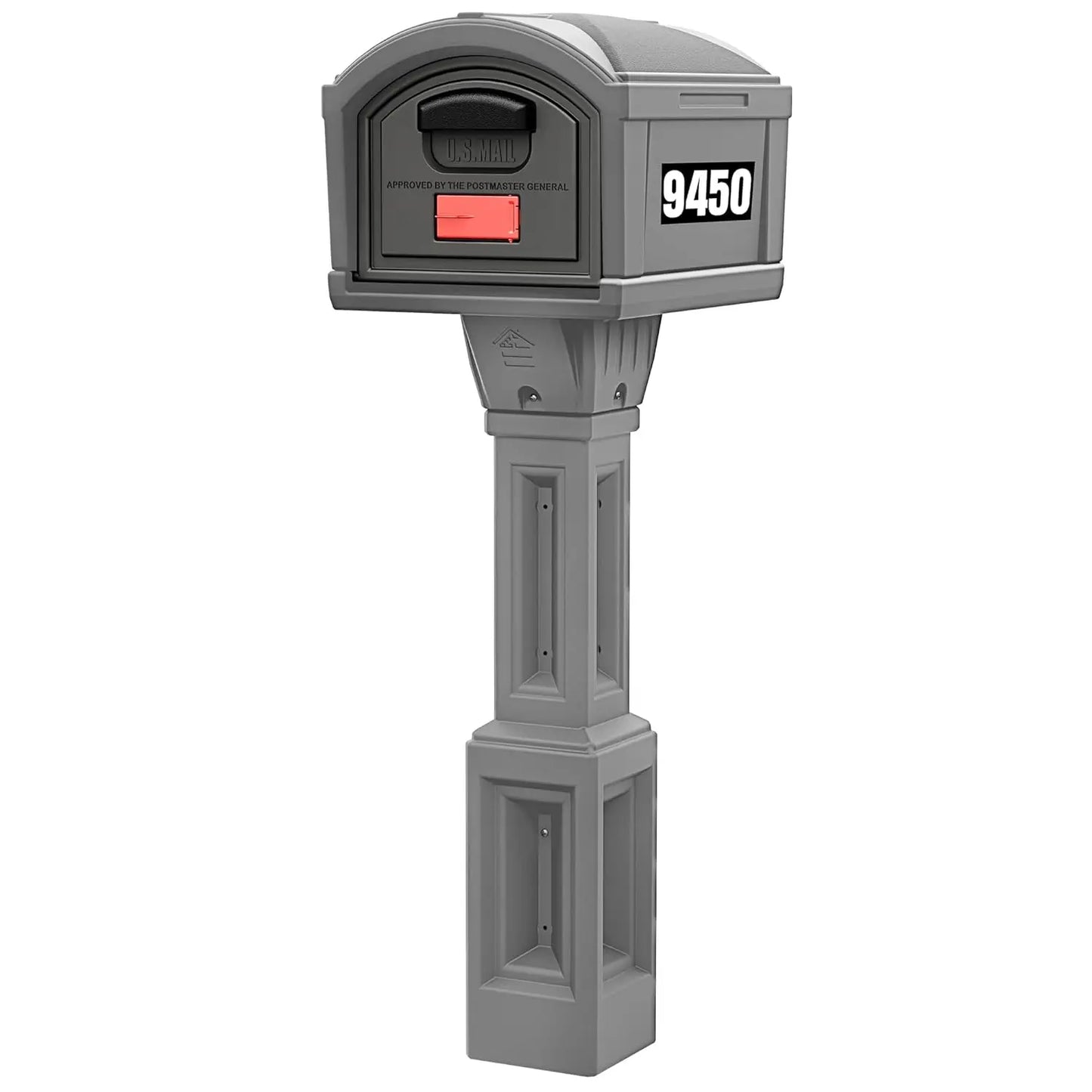 Extra Large Capacity Mailbox & Post Cover, Durable Double-Wall Weather-Resistant Outdoor T4 Size Black, Custom
