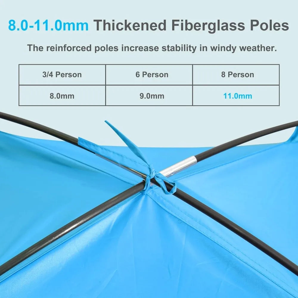 Large Family Beach Sun Shelter UPF50 Quick Setup Lightweight Portable Shade Canopy Cabana