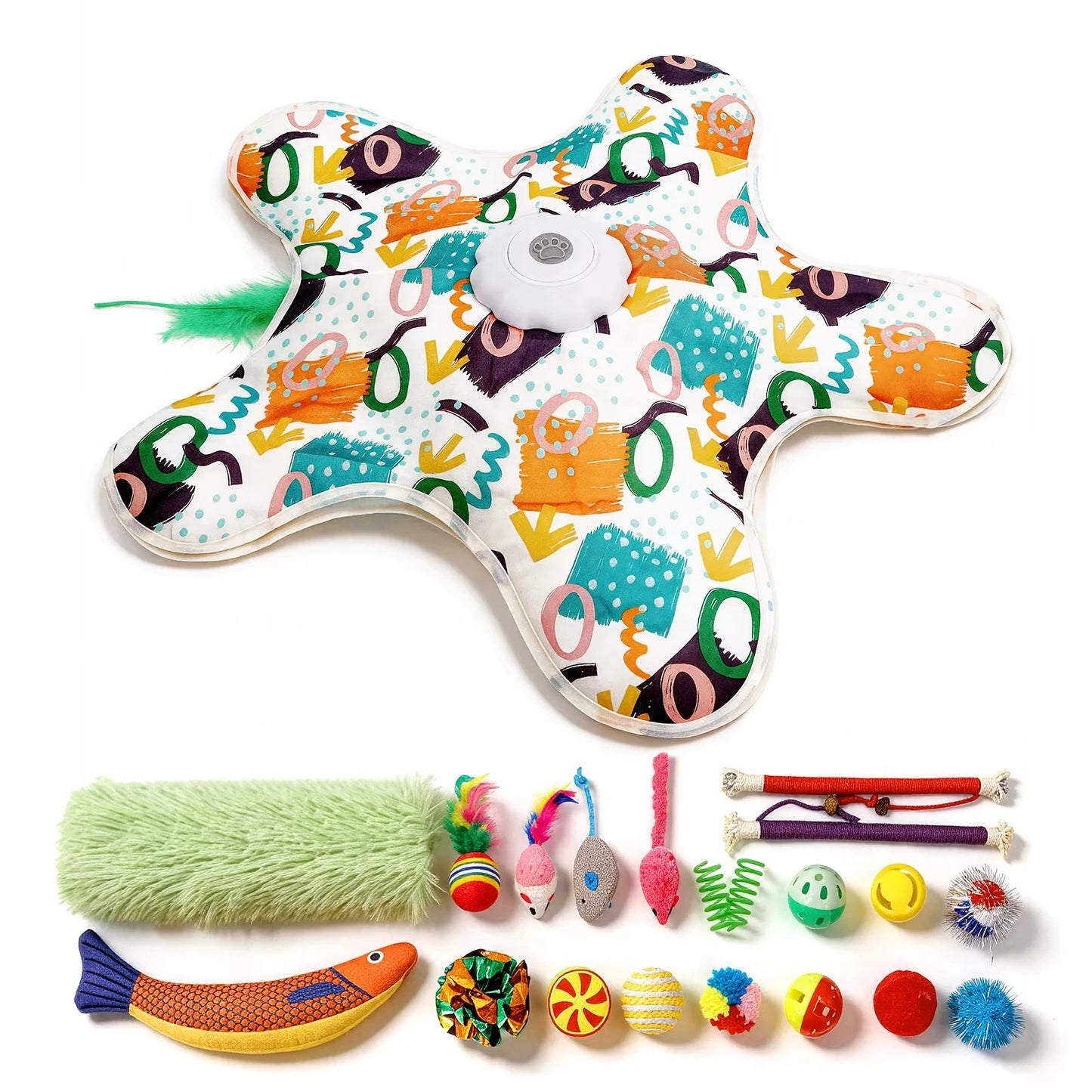 Automatic Interactive Cat Toy Hide And Seek Moving Feather