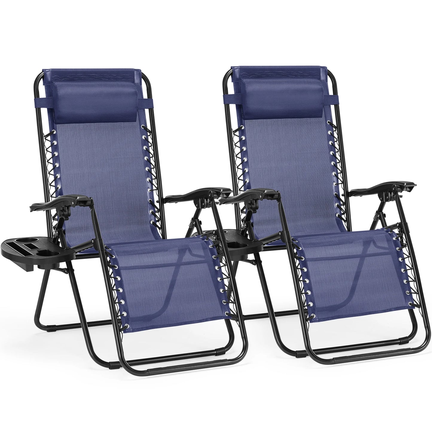 JHK Zero Gravity Recliner With Cup Holder Trays Pillow