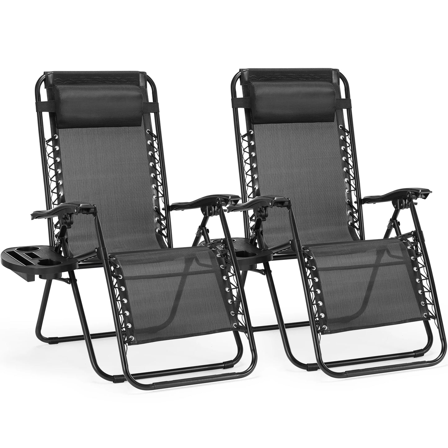 JHK Zero Gravity Recliner With Cup Holder Trays Pillow