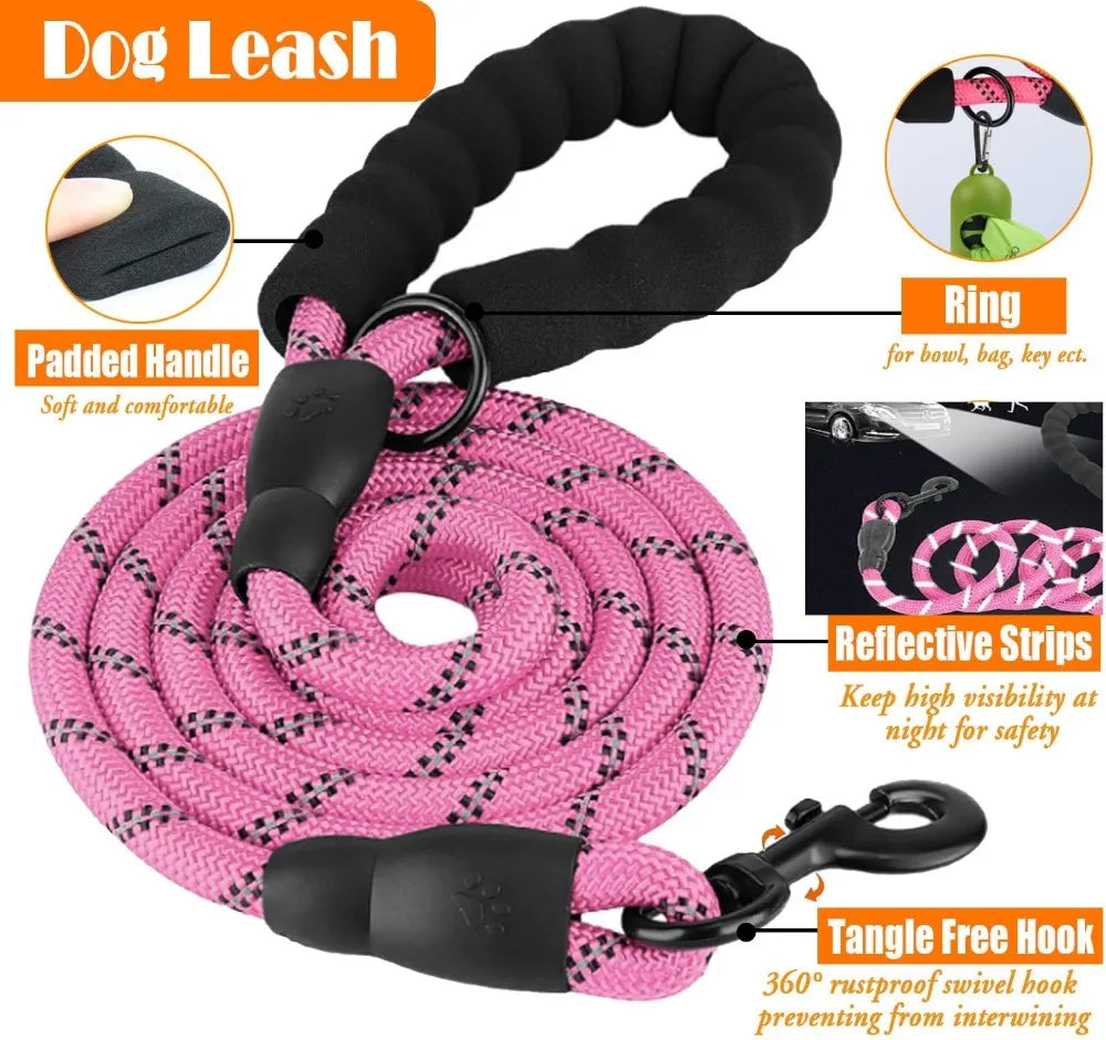No Pull Dog Harness Leash Collar Set With Seat Belt