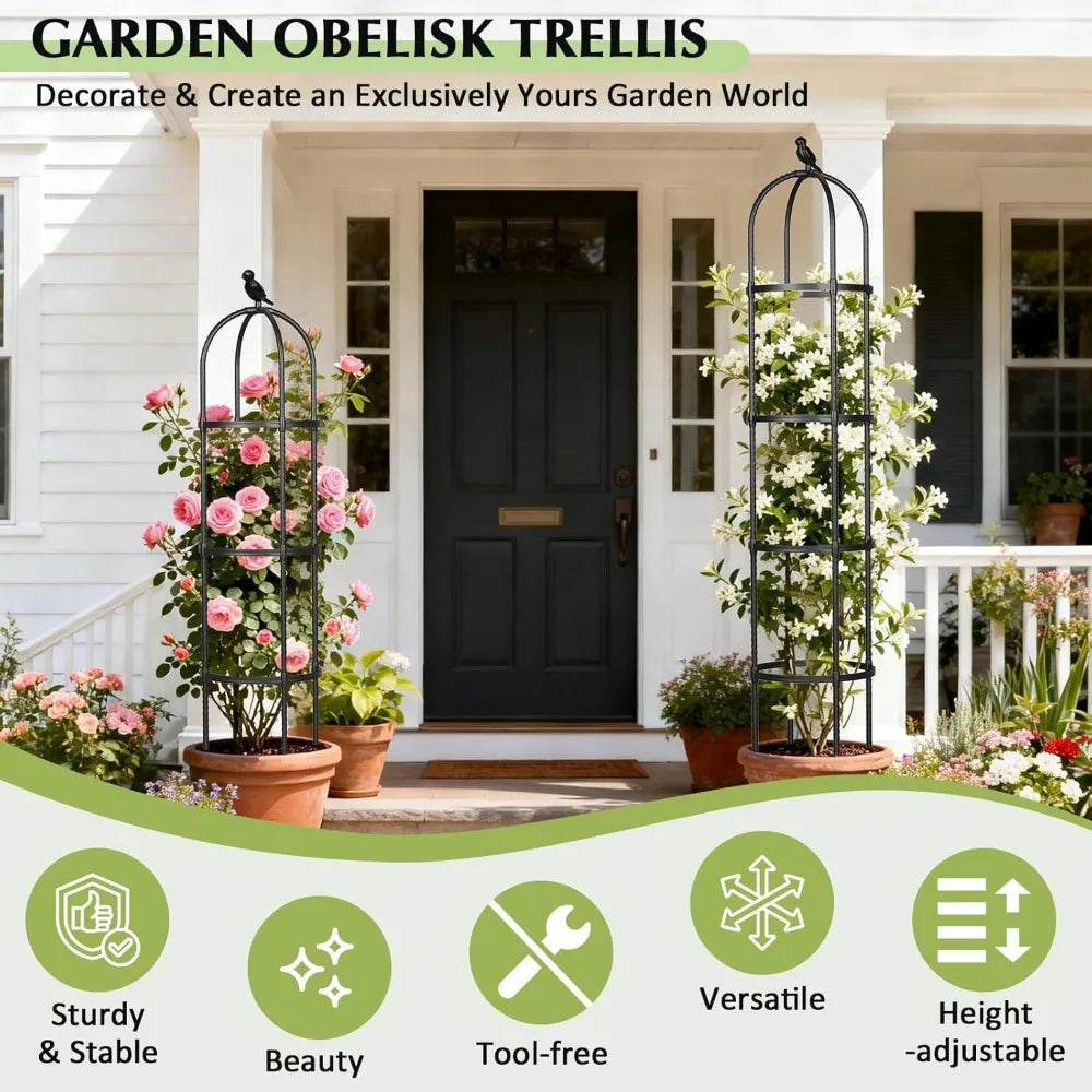 Rustproof Metal Garden Trellis For Tomatoes Roses Grapes Cucumbers
