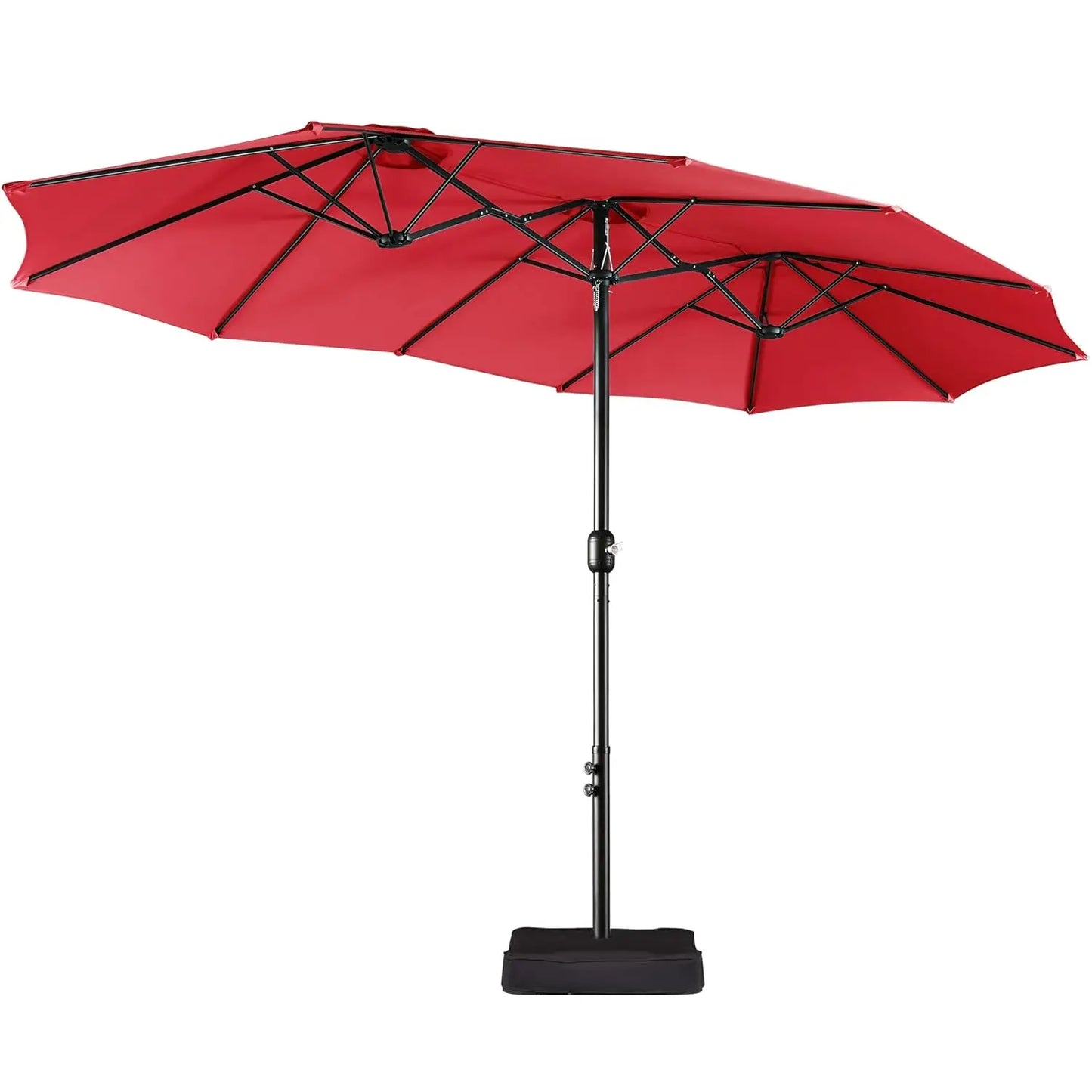 Double Sided Twin Patio Market Umbrella With Base Included
