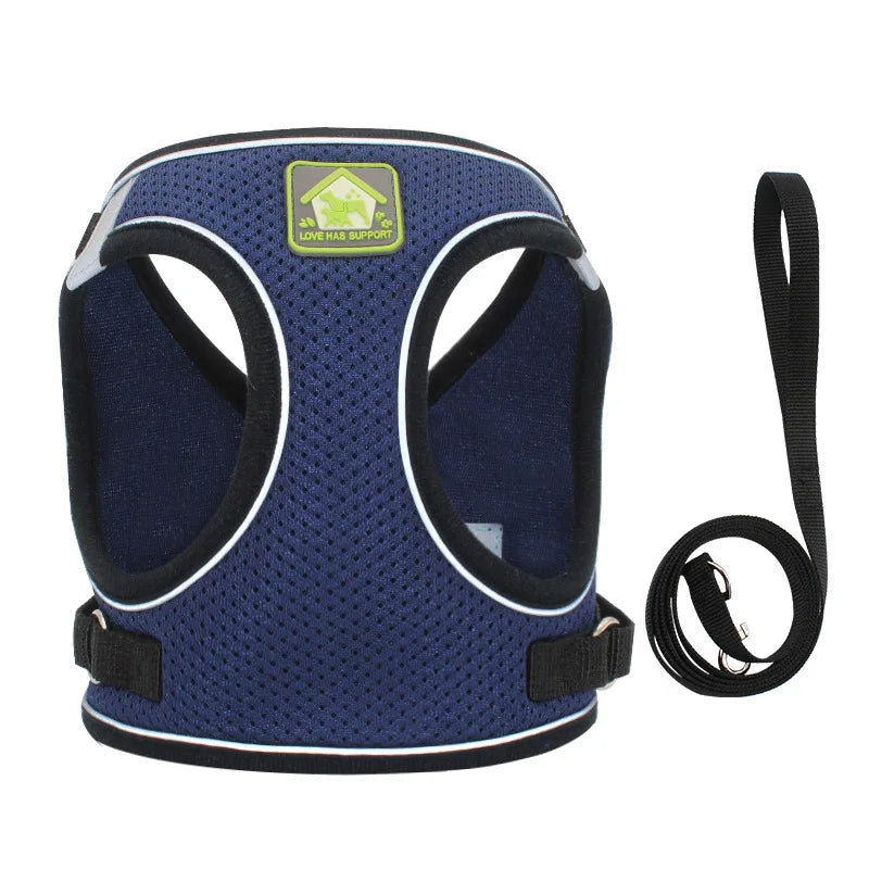 Dog Harness Vest Reflective Breathable Polyester For All Dogs