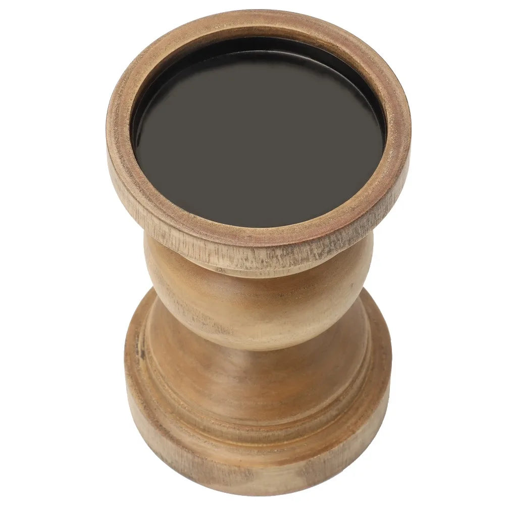 Decorative Wood Pillar Candle Holder Natural Rustic Home Decor Centerpiece for Wedding Party Table Decor