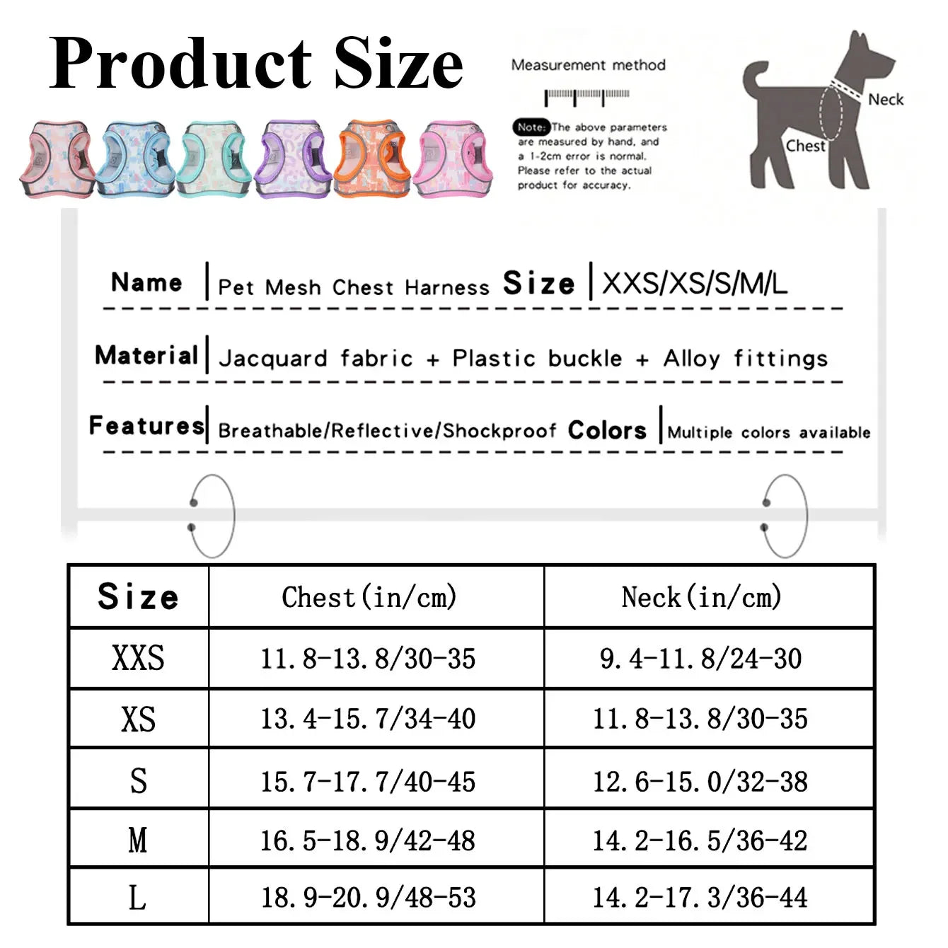 HP214--1pc pet dog & cat summer mesh harness with 1.5-meter pet leash.