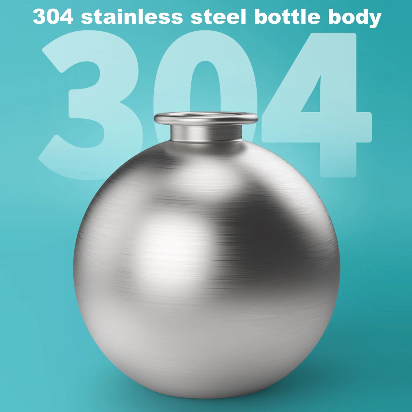 Portable Dog Water Bottle With Silicone Bowl Stainless Steel