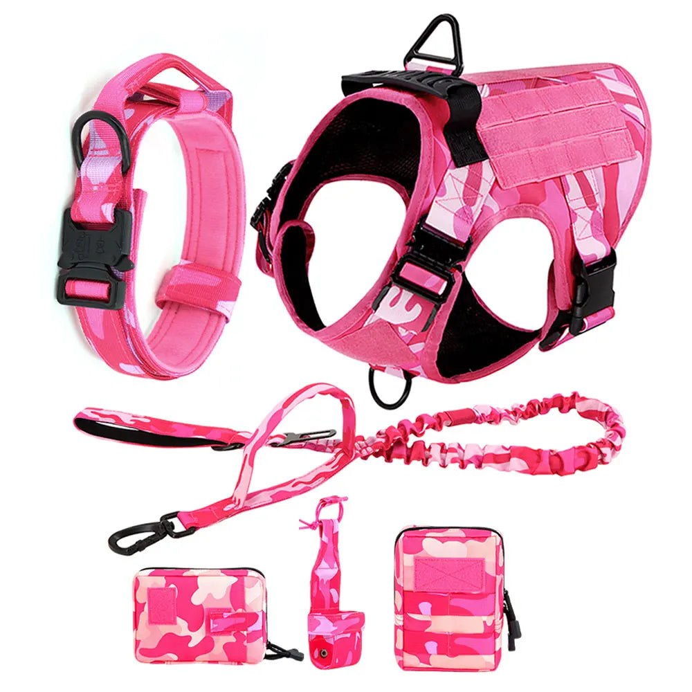 Military Camouflage Dog Harness German Shepherd Adjustable Tactical Vest