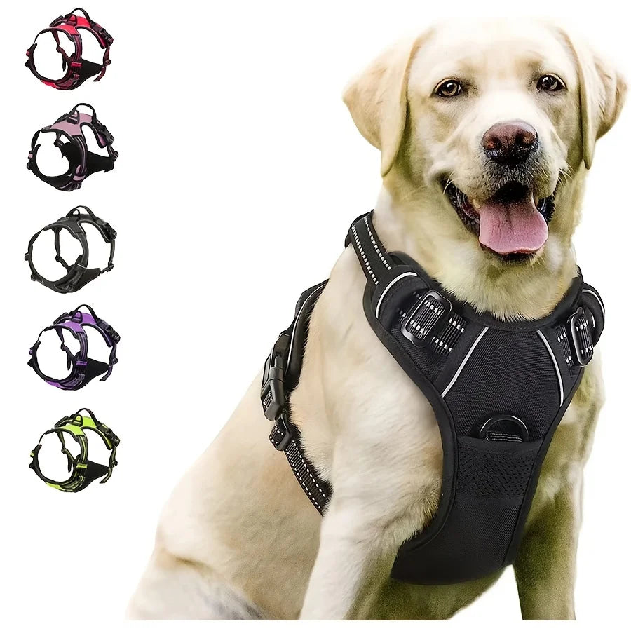 No Pull Dog Harness Clip Reflective Heavy Duty Large Dogs