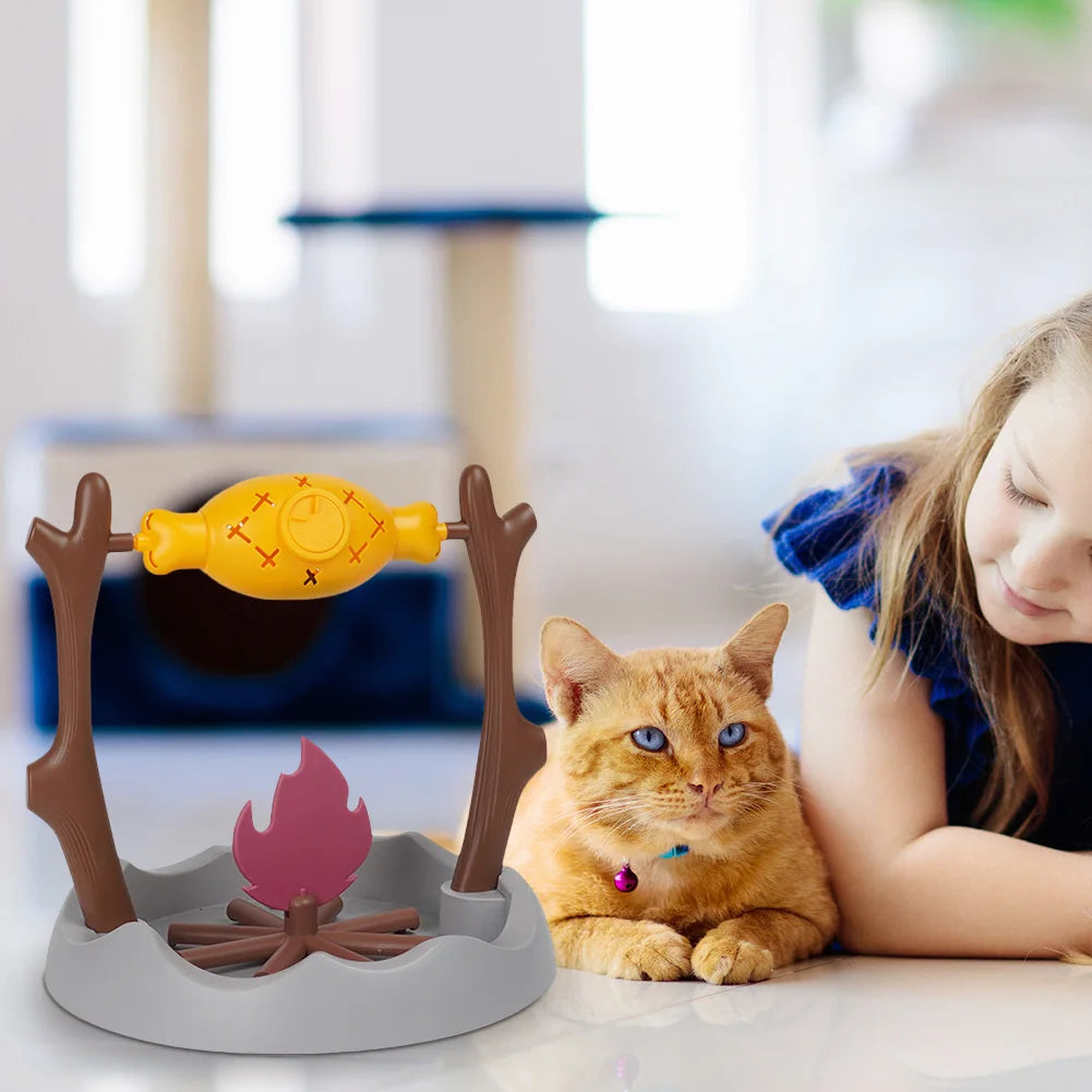 Cat Treat Dispenser Slow Feeder Rotating Toy For Cats And Dogs