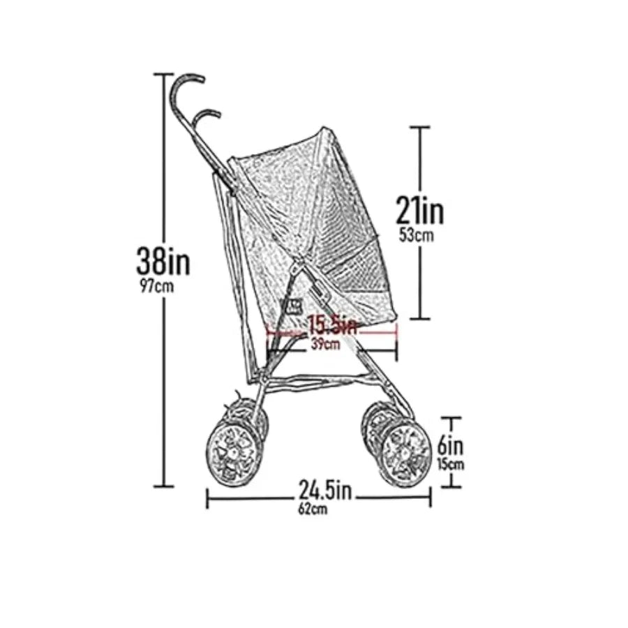 Travel Lite Plus Stroller For Cats And Dogs 15 Pounds