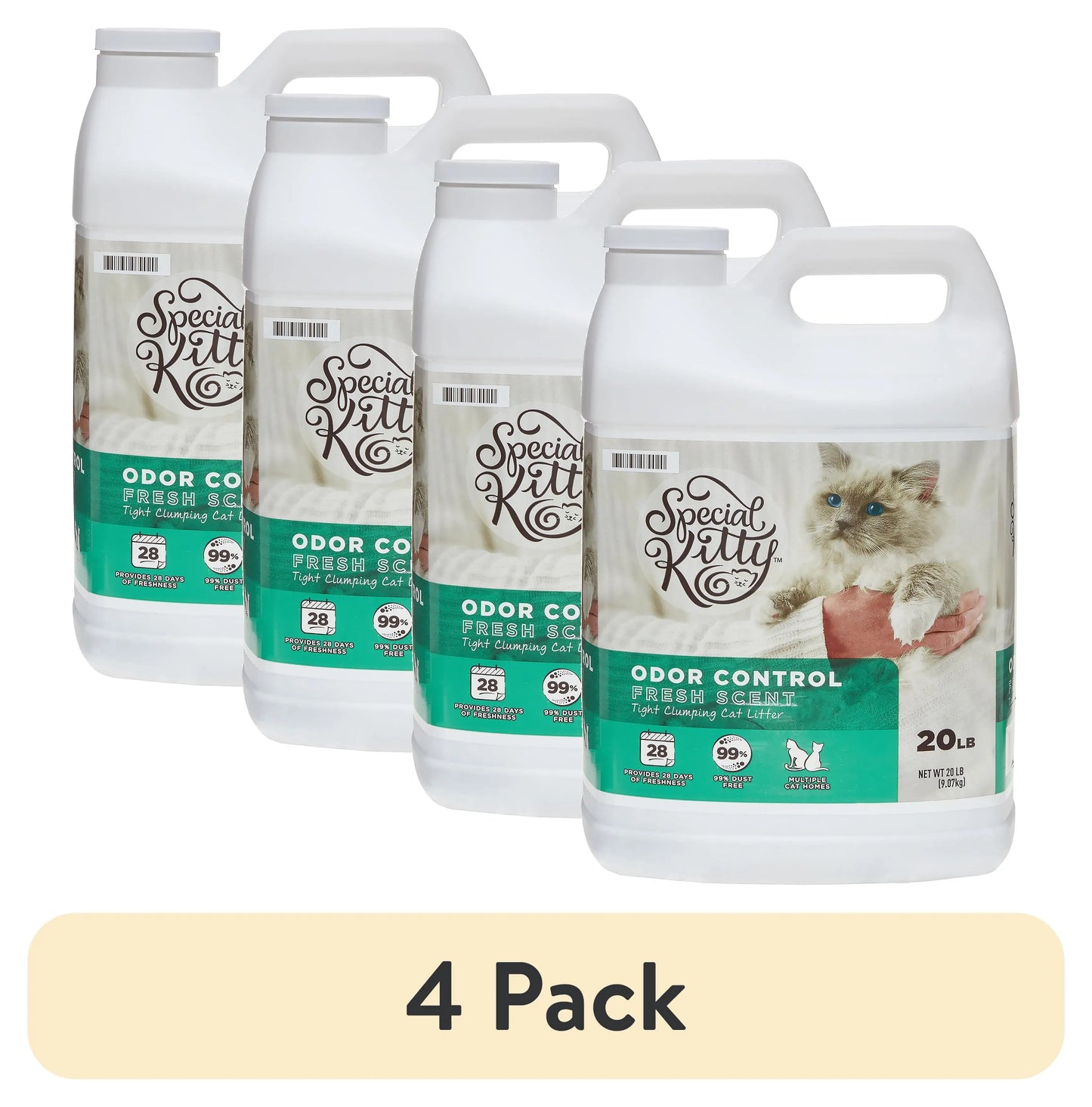 Clumping Clay Cat Litter 4 Pack With Fresh Scent