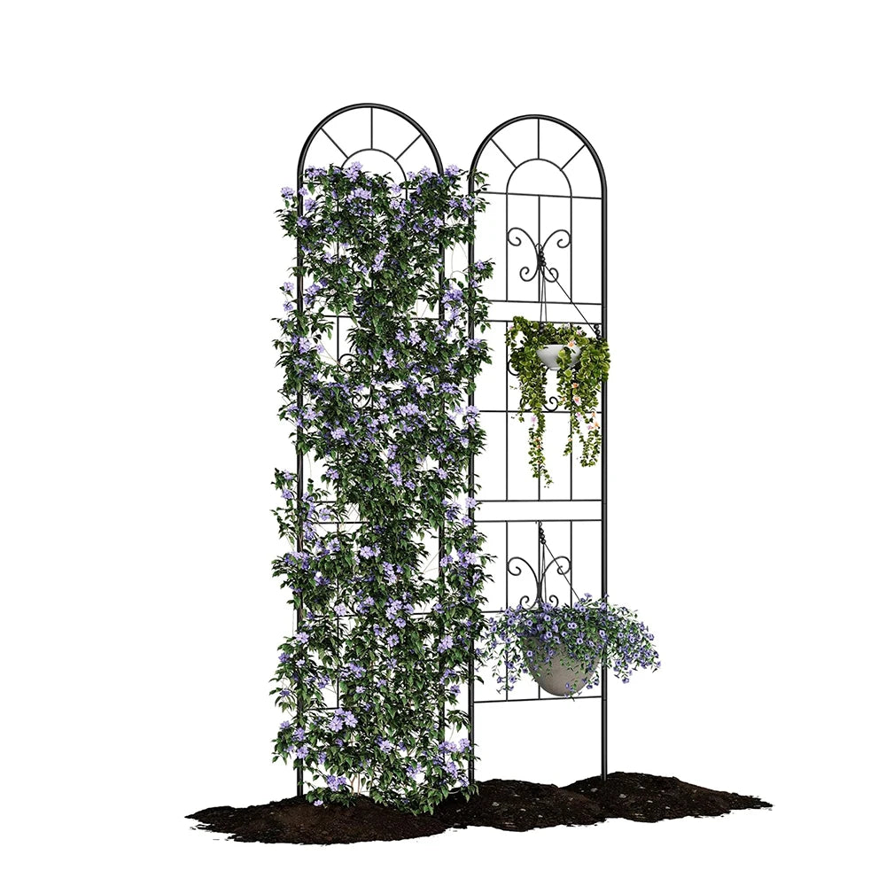 Garden Trellis for Climbing Plants Outdoor, Decorative Garden Trellis for Flowers, Vines & Vegetables, Climbing Plant Support