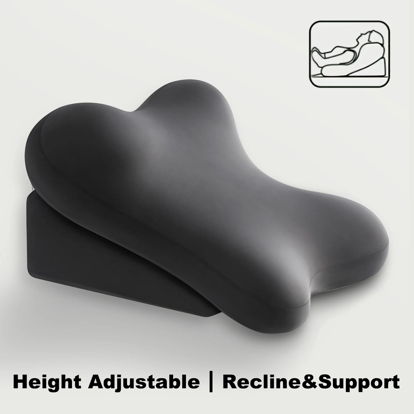 ELHIVE Adjustable Bed Wedge Pillow Memory Foam Backrest