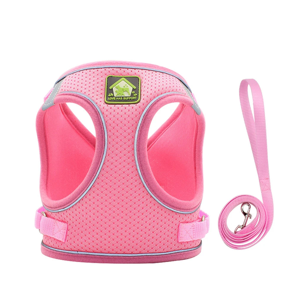 Dog Harness Vest Reflective Breathable Polyester For All Dogs