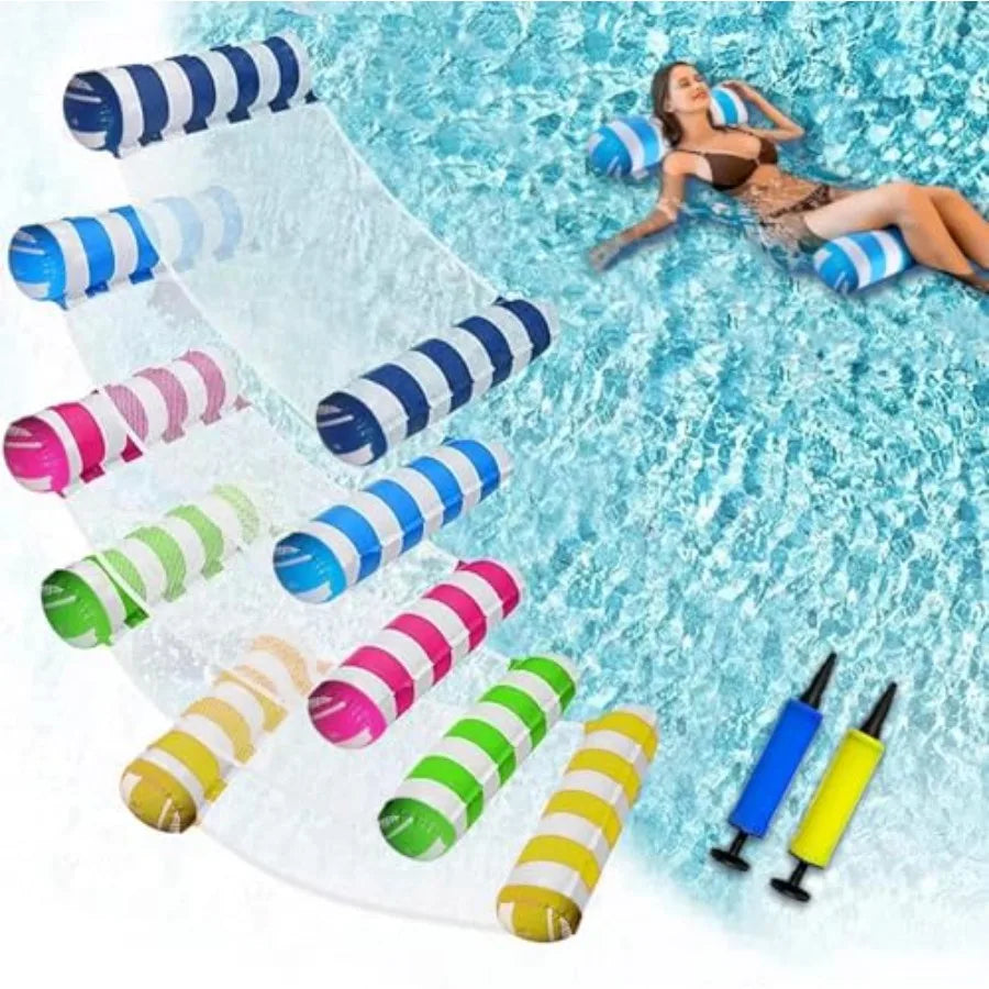5 Pack Upgrated XL Water Pool Floats, 4-in-1 Hammock, Saddle, Lounge Chair, Drifter Multi-Purpose Water Pool Float, Non-Stick P