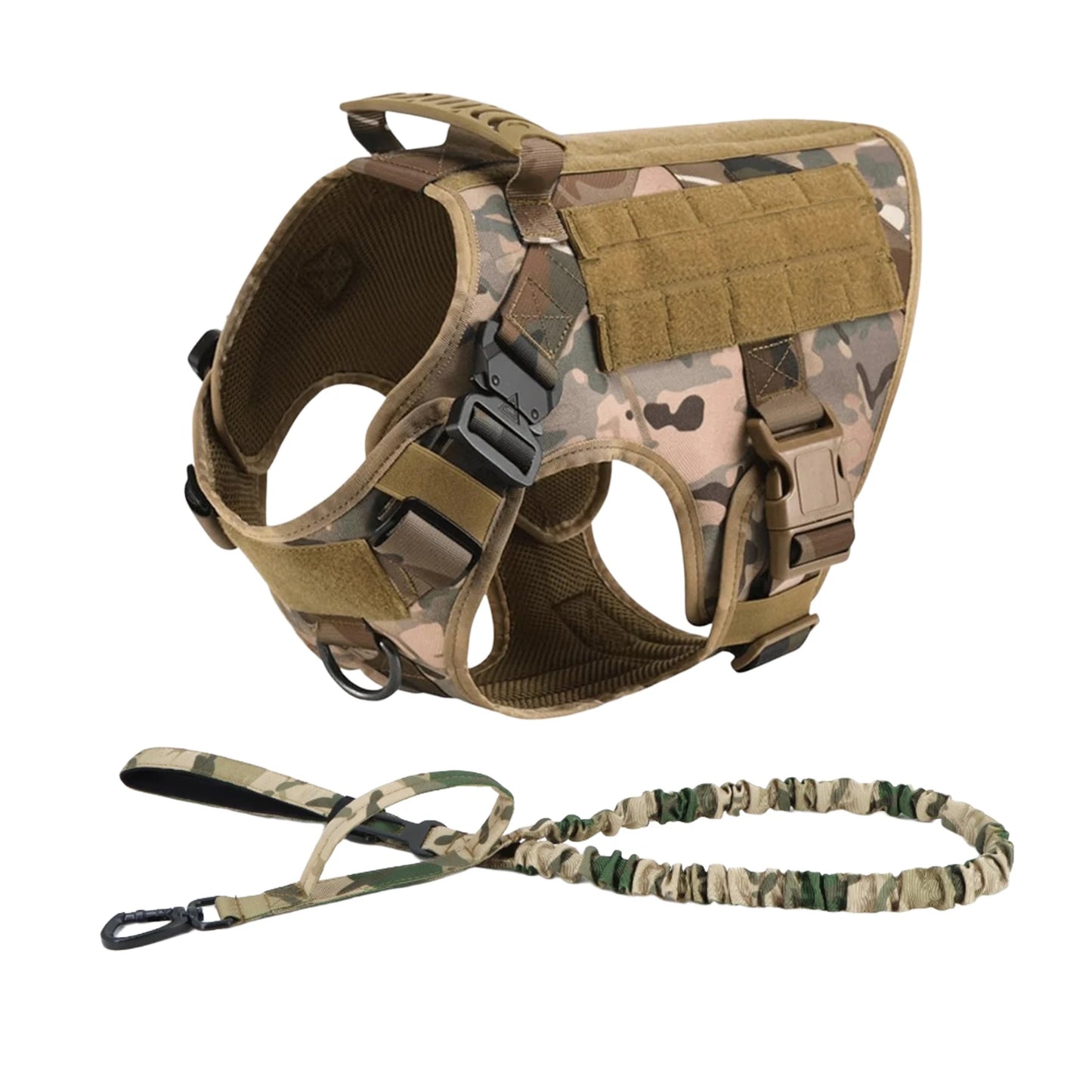 Tactical Dog Harness With Molle Pouches For Medium To Large German Shepherds