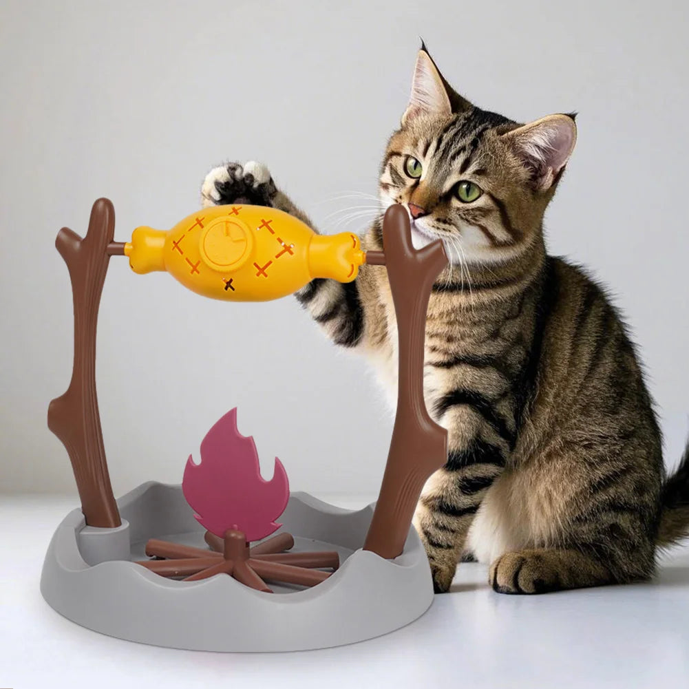 Cat Treat Dispenser Slow Feeder Rotating Toy For Cats And Dogs