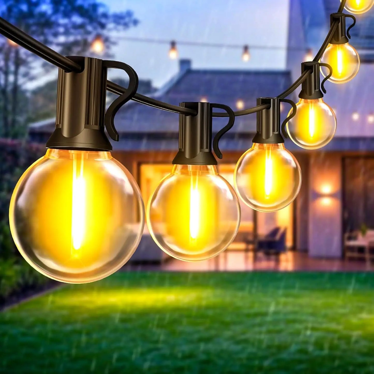 Aiopp Led Globe String Lights Outdoor G40 With US Plug