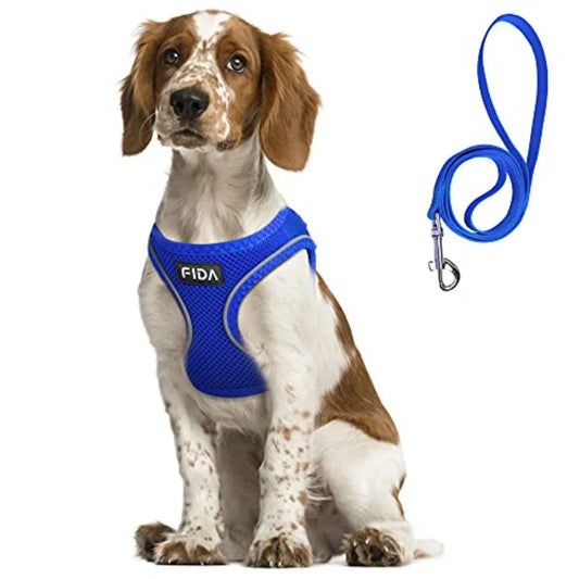 Comfy Dog Harness With Leash Escape Proof Breathable Mesh Vest