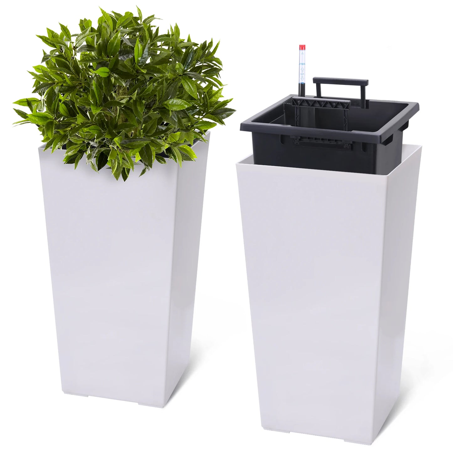 HiMISS Self Watering Planter Set of 2 for Indoor Outdoor