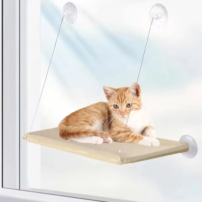 Ultra Soft Cat Window Hammock Bed Securely Mounted Space Saving Perch