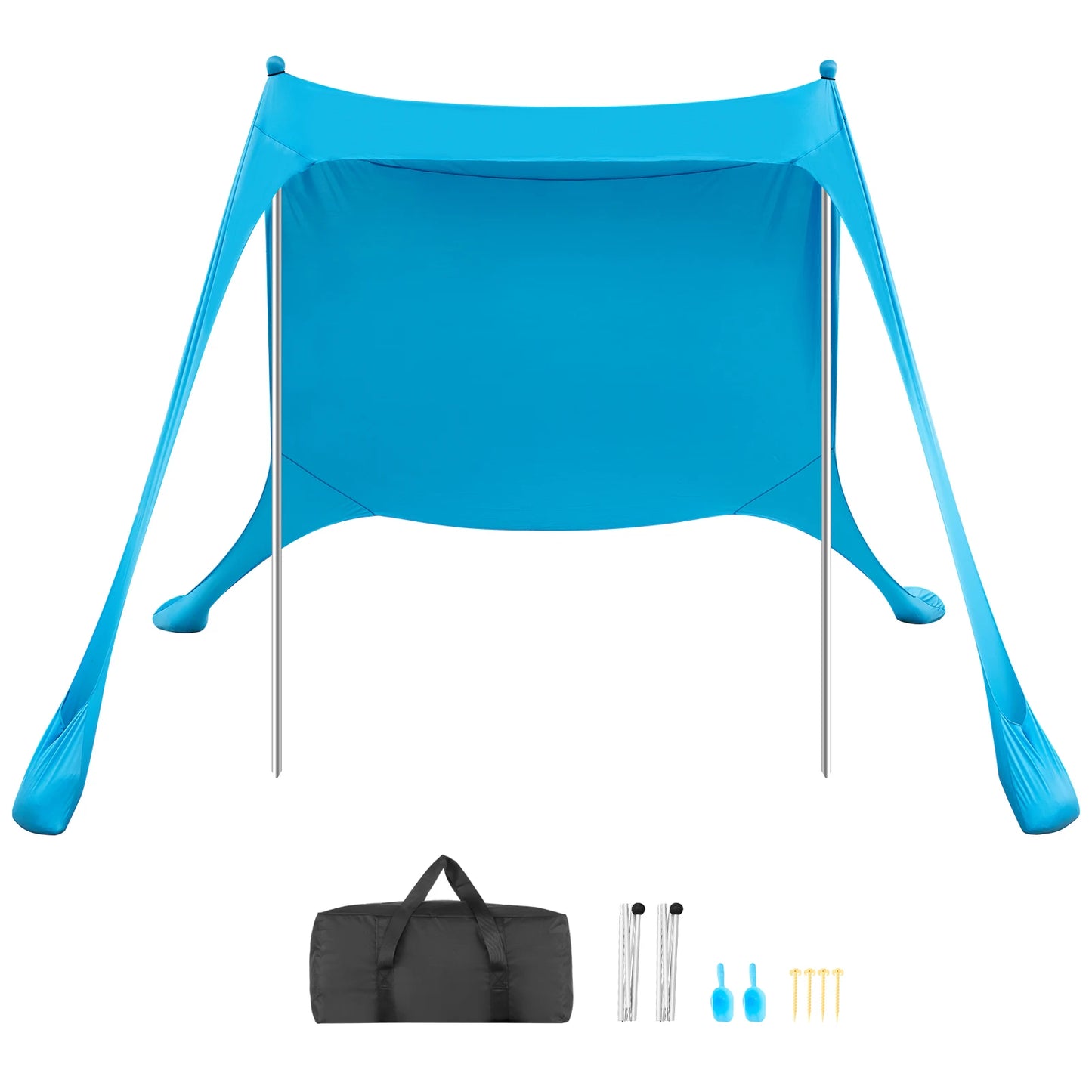 SucceBuy Beach Tent Sun Shelter UPF50+ Sun Protection Easy Pop Up Beach Canopy Portable Shade for Family Outings Camping Fishing