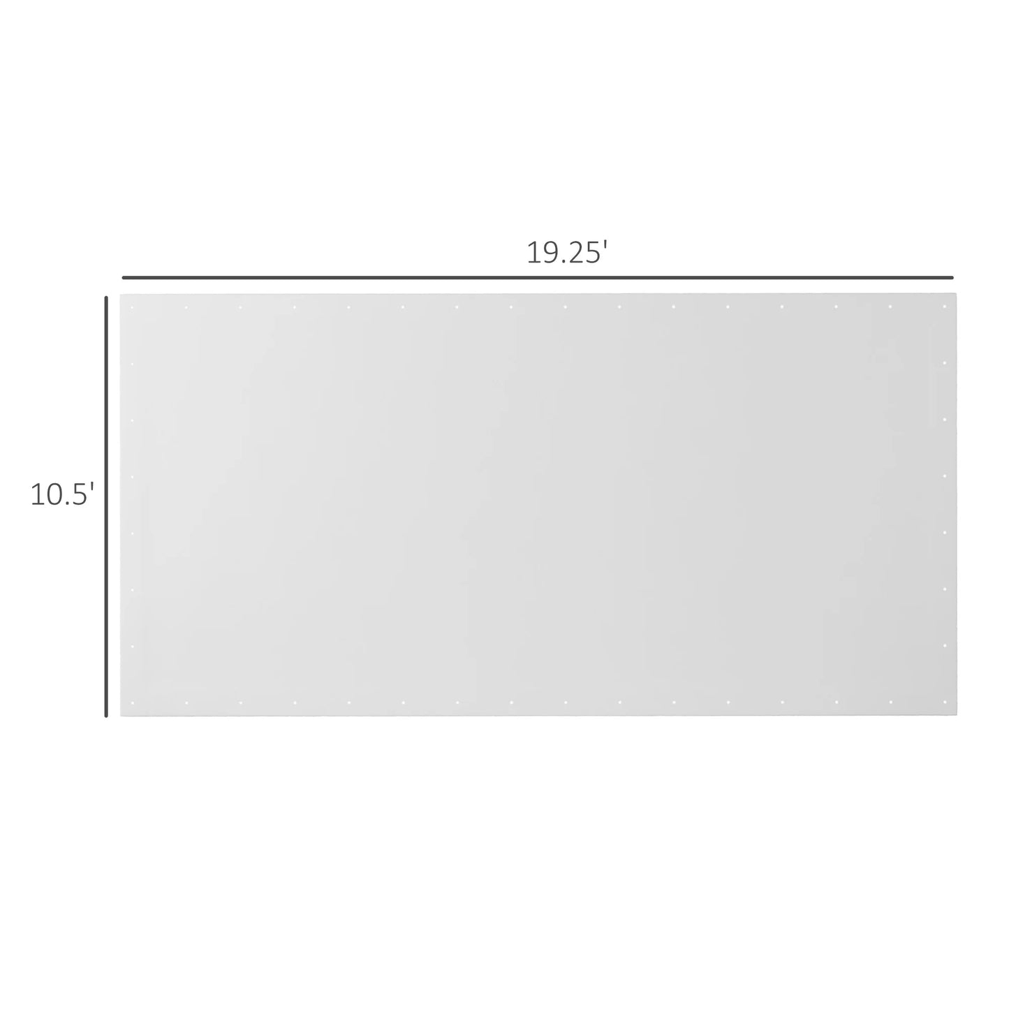 10' X 20' Carport Roof, Canopy Replacement Cover for 84C-159 Series, with Ball Bungee Cords, White