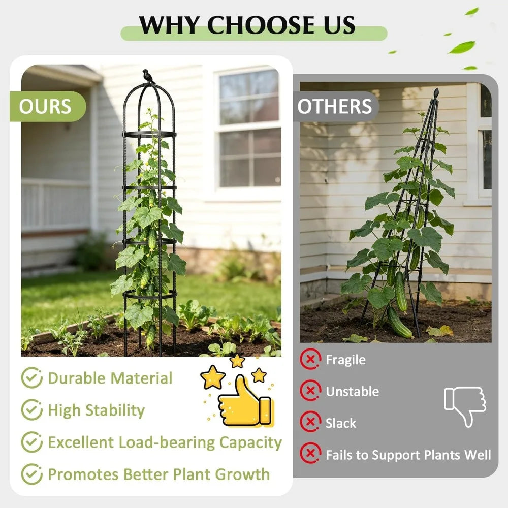 Rustproof Metal Garden Trellis For Tomatoes Roses Grapes Cucumbers