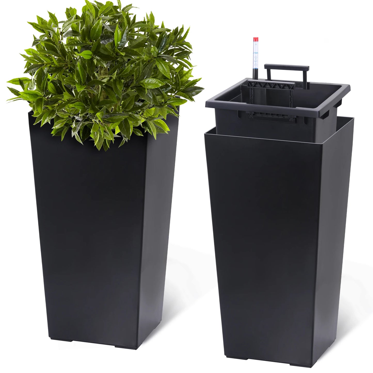 HiMISS Self Watering Planter Set of 2 for Indoor Outdoor