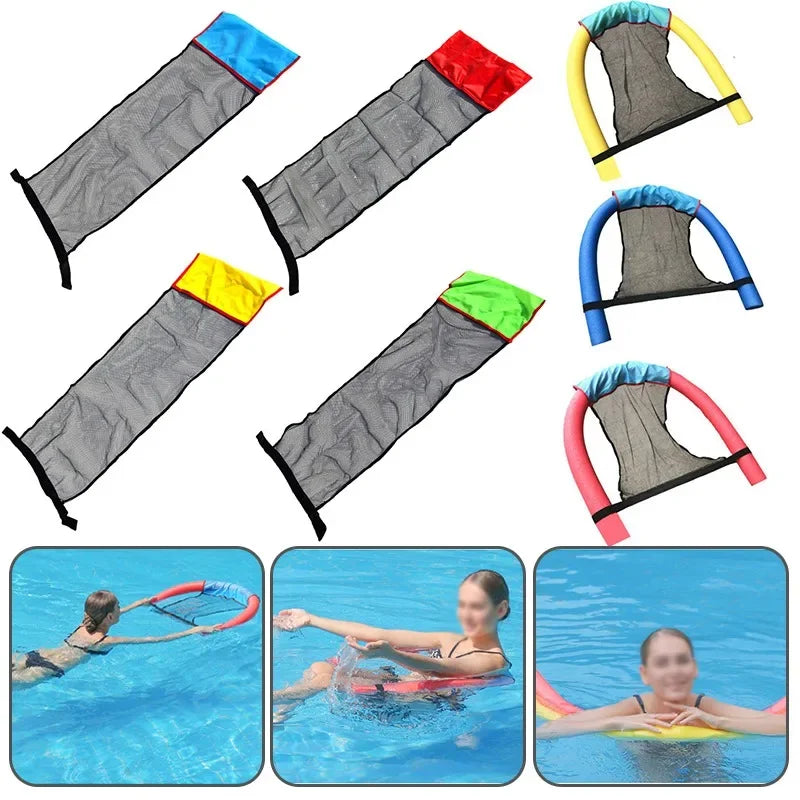 2024 Swimming Pool Mat Inflatable Floating Ring Hammock Water Pool Mattress Float Lounger Toys Swimming Pool Chair Swim Ring Bed