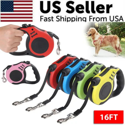 Automatic Retractable Dog Leash With Collar For Walking Pets
