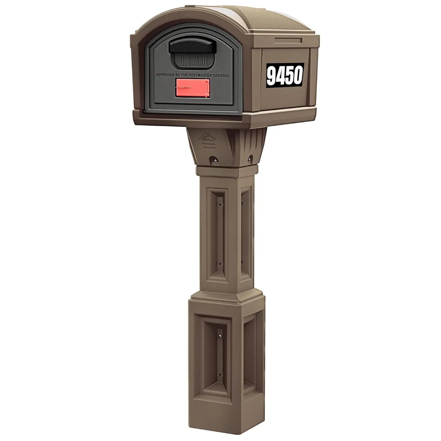 Extra Large Capacity Mailbox & Post Cover, Durable Double-Wall Weather-Resistant Outdoor T4 Size Black, Custom