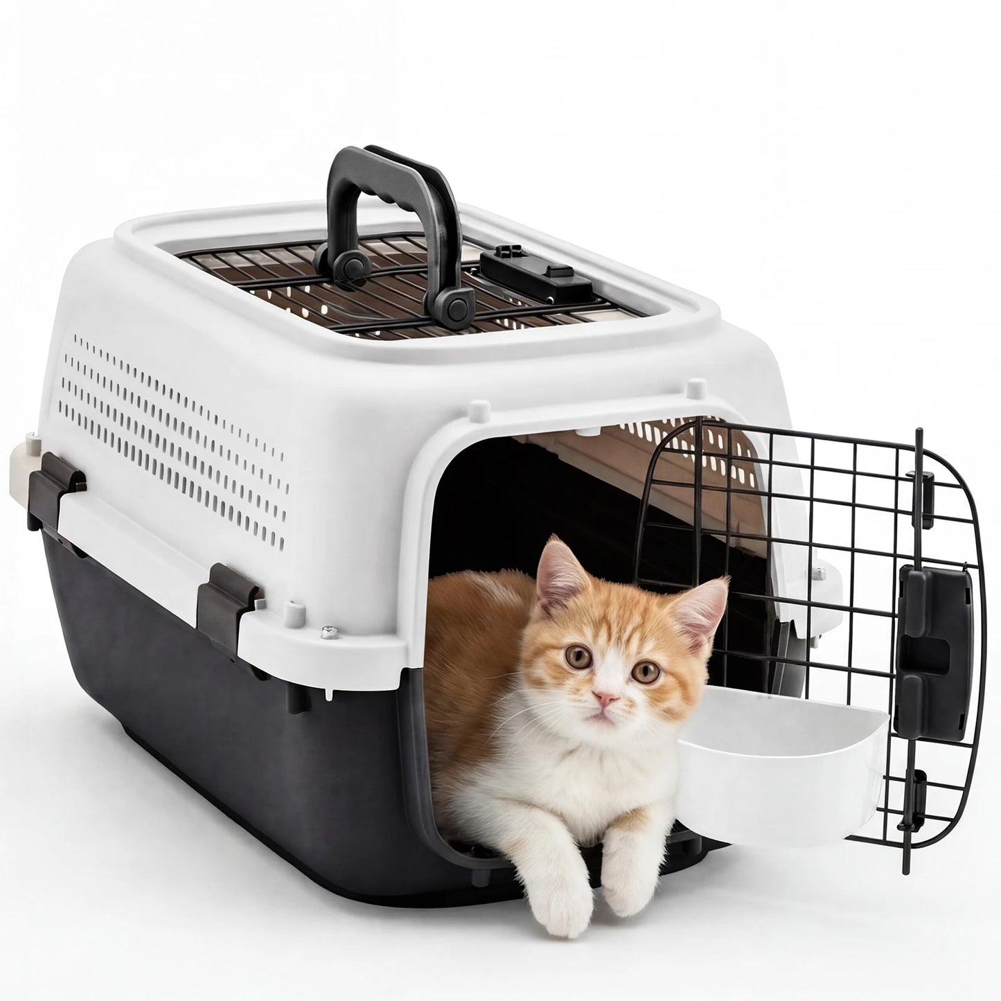 JHK Pet Carrier For Small Dogs Cats Top Load WireDoor