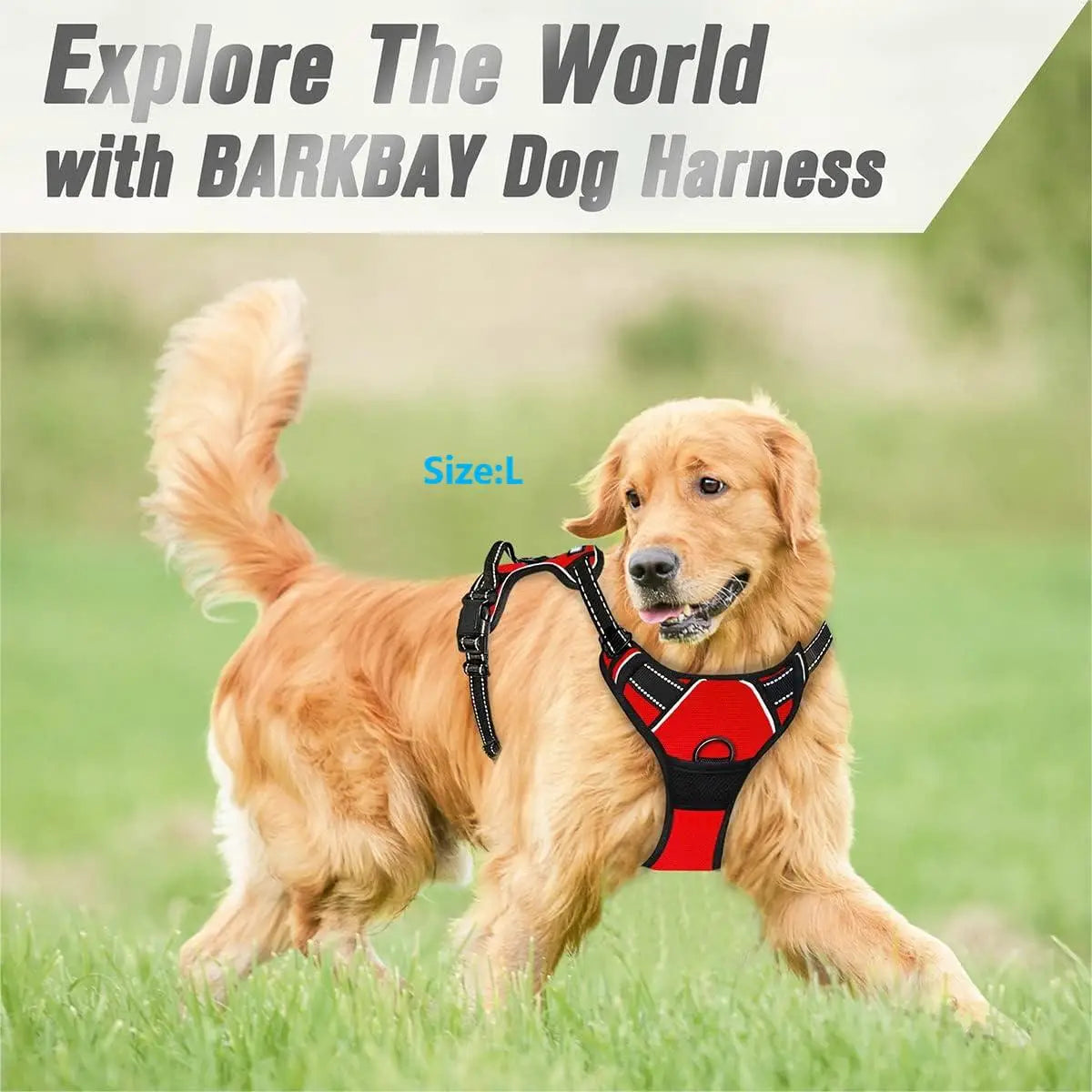No Pull Dog Harness Clip Reflective Heavy Duty Large Dogs