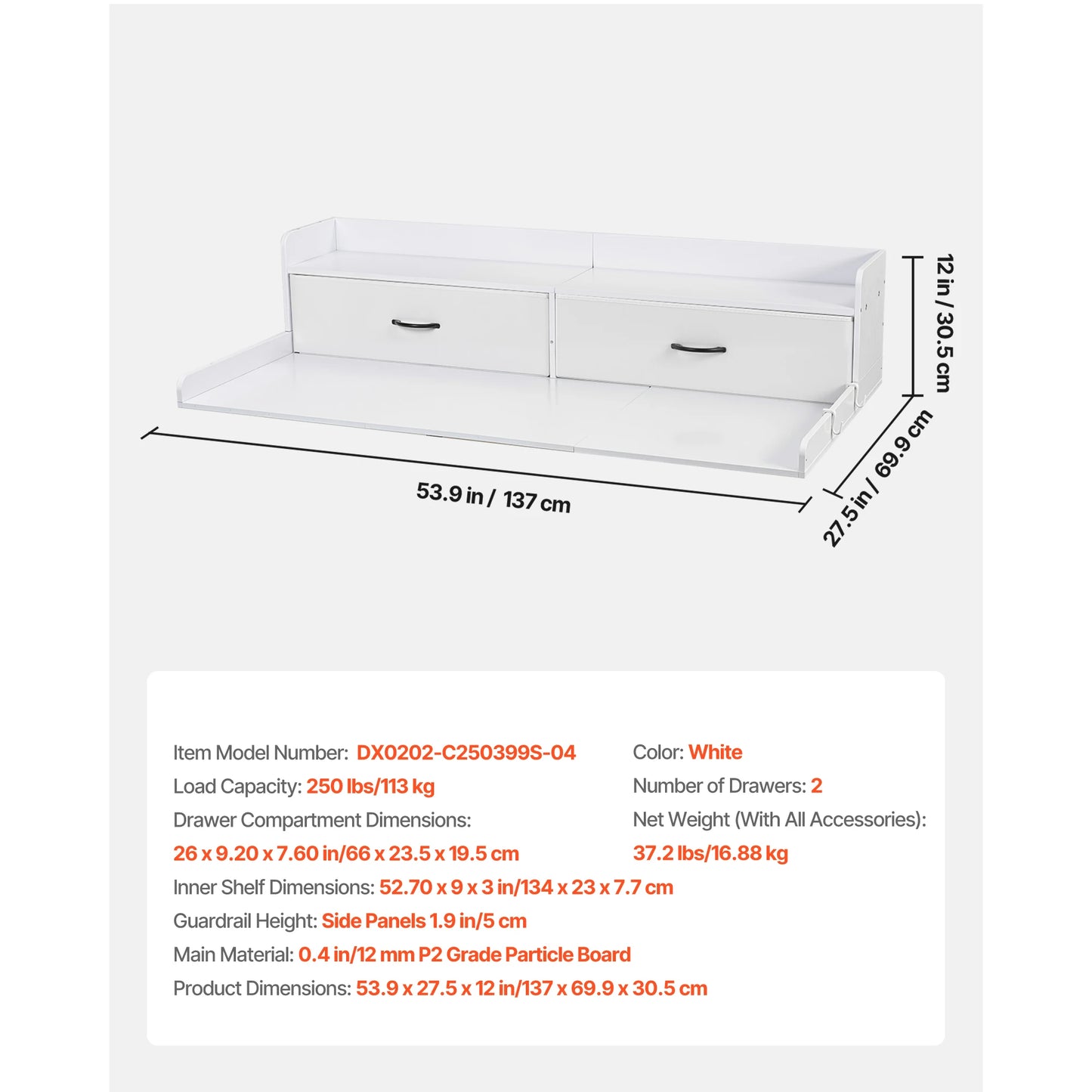 SucceBuy Washer Dryer Countertop w/ Drawer Shelf Wooden Washer and Dryer Countertop Laundry Topper for Laundry Room Organization